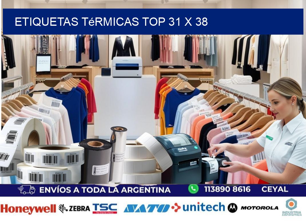 etiquetas Térmicas top 31 x 38