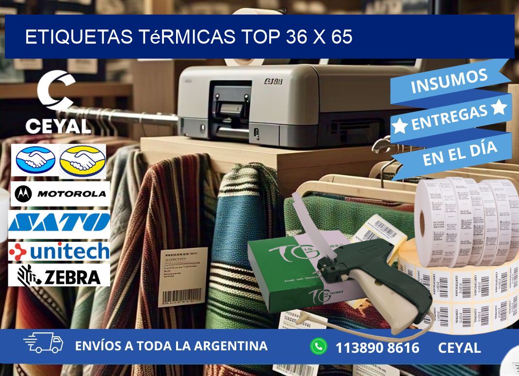 etiquetas Térmicas top 36 x 65
