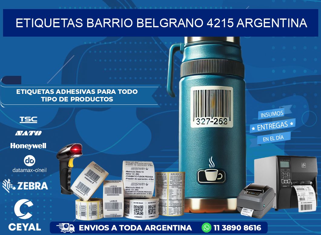 etiquetas barrio belgrano 4215 argentina