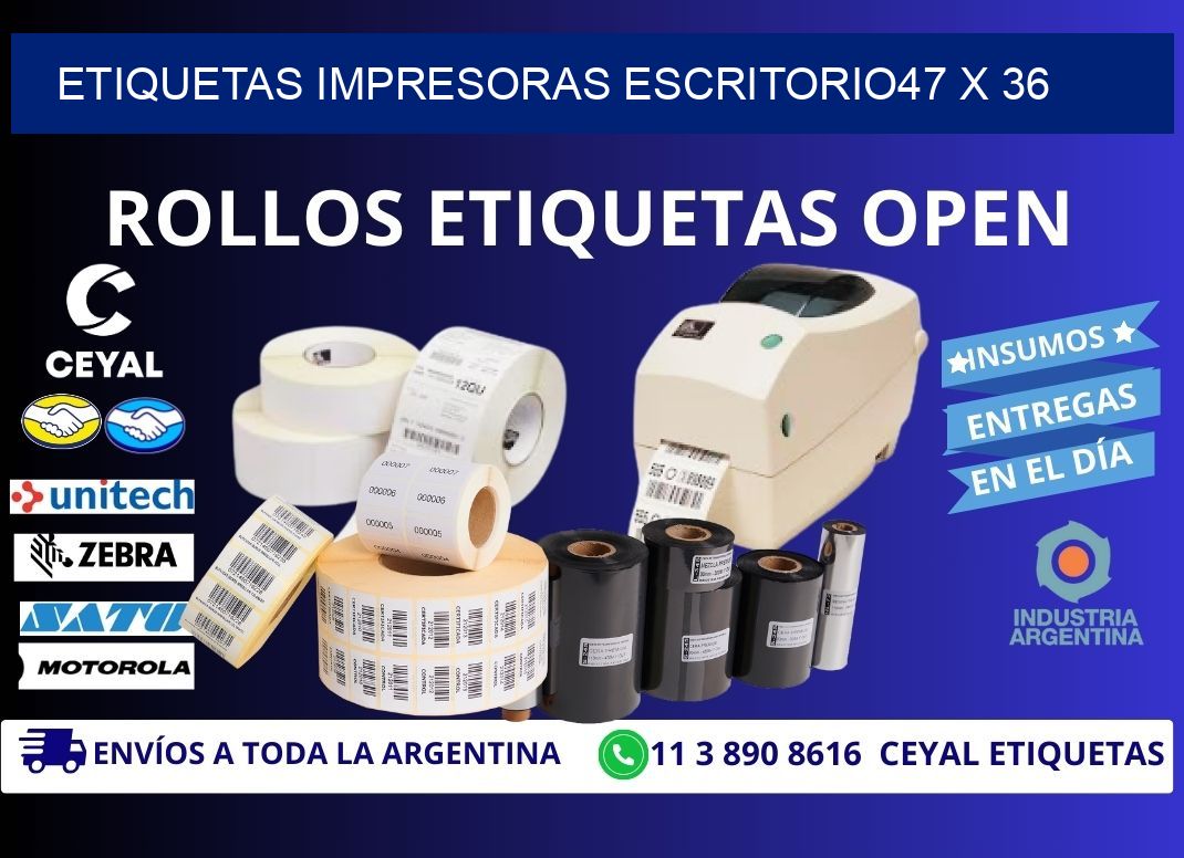 etiquetas impresoras escritorio47 x 36