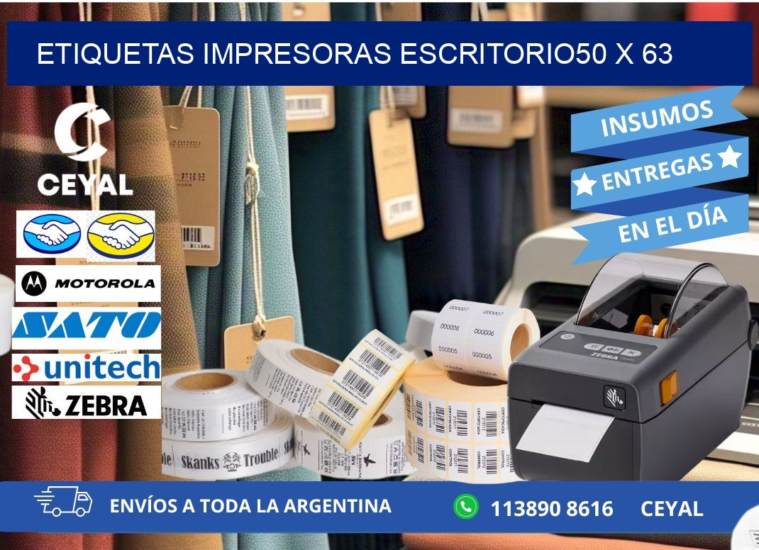 etiquetas impresoras escritorio50 x 63