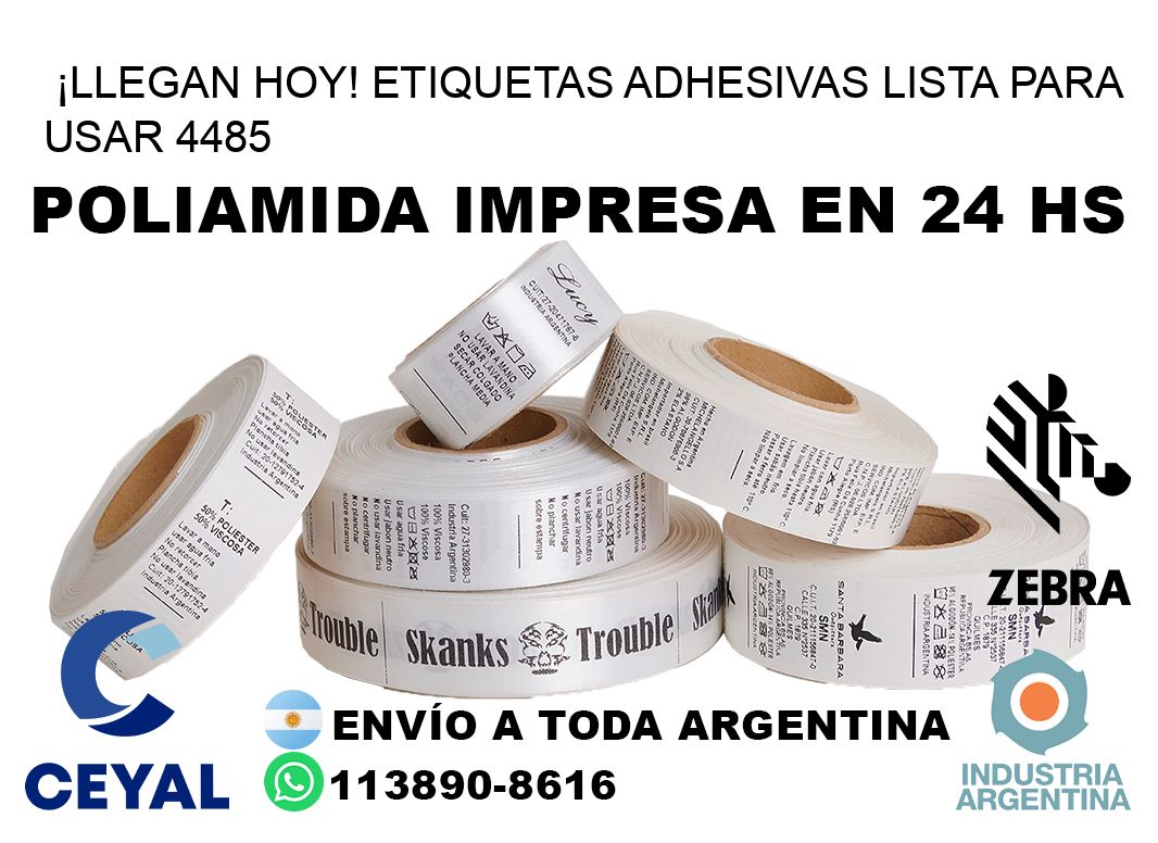 ¡Llegan Hoy! Etiquetas Adhesivas Lista para Usar 4485