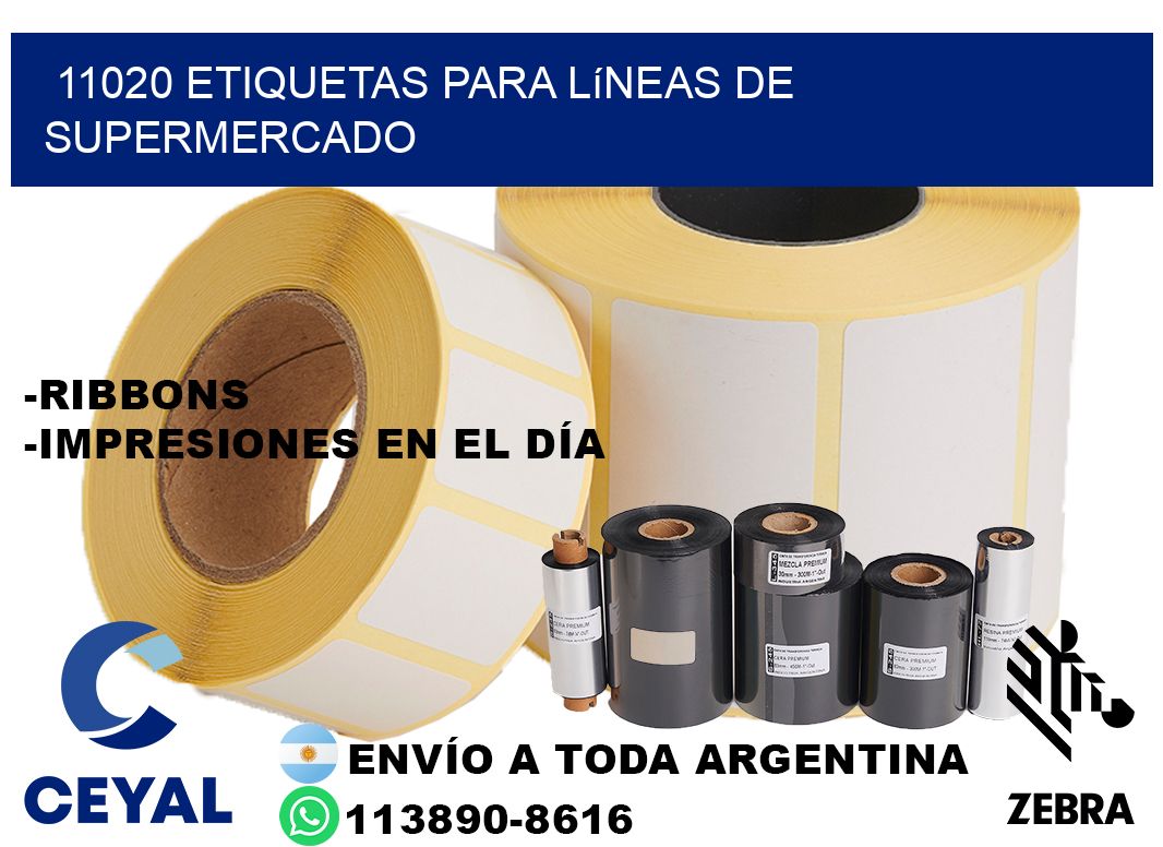 11020 Etiquetas para líneas de supermercado