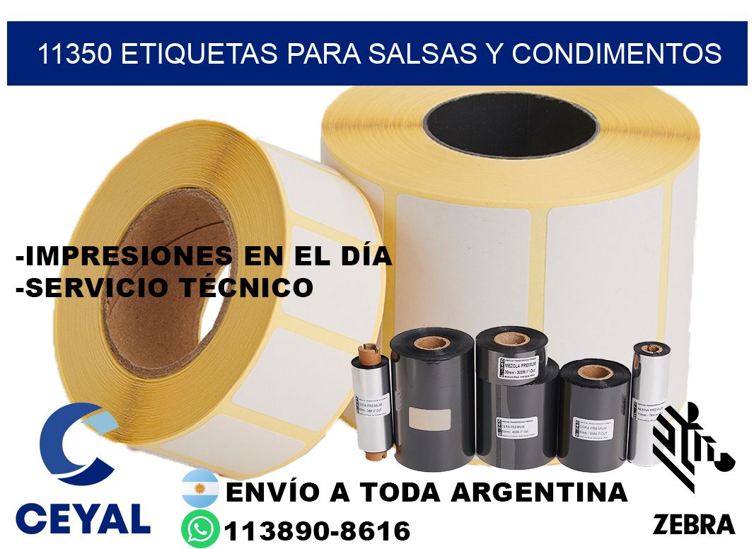 11350 Etiquetas para salsas y condimentos