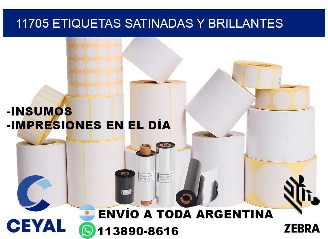 11705 Etiquetas satinadas y brillantes