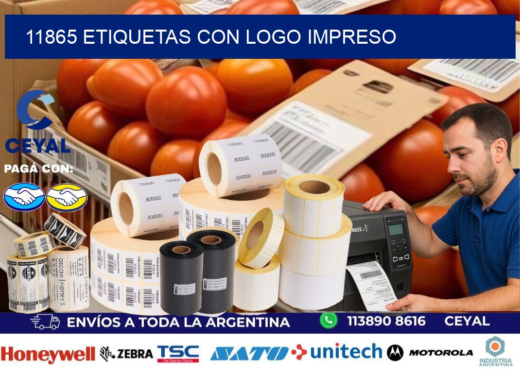 11865 Etiquetas con logo impreso