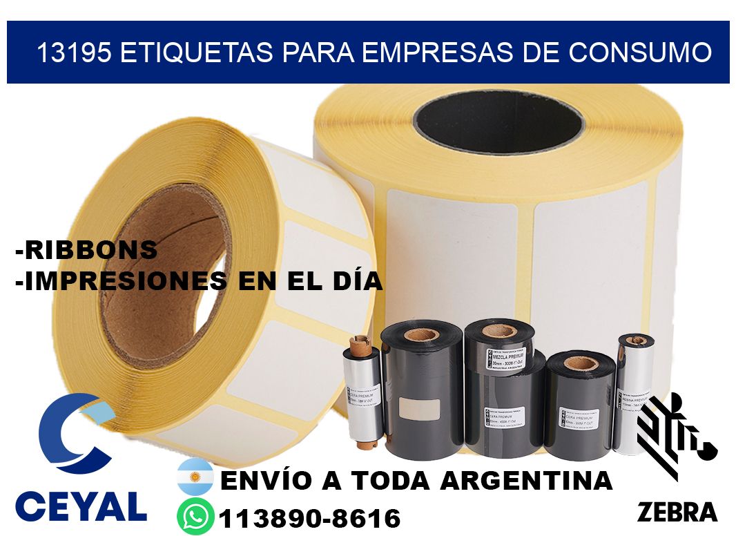 13195 Etiquetas para empresas de consumo