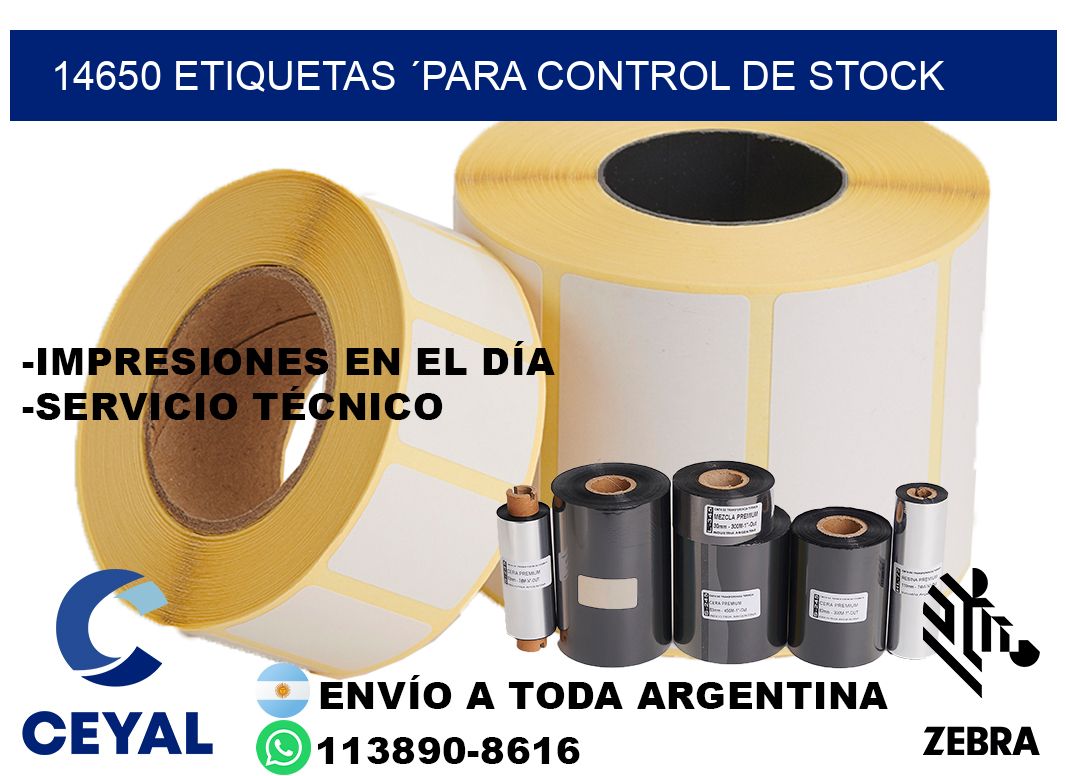 14650 Etiquetas ´para control de stock