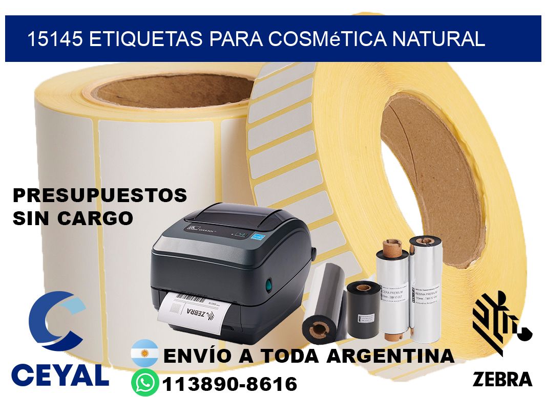 15145 Etiquetas para cosmética natural