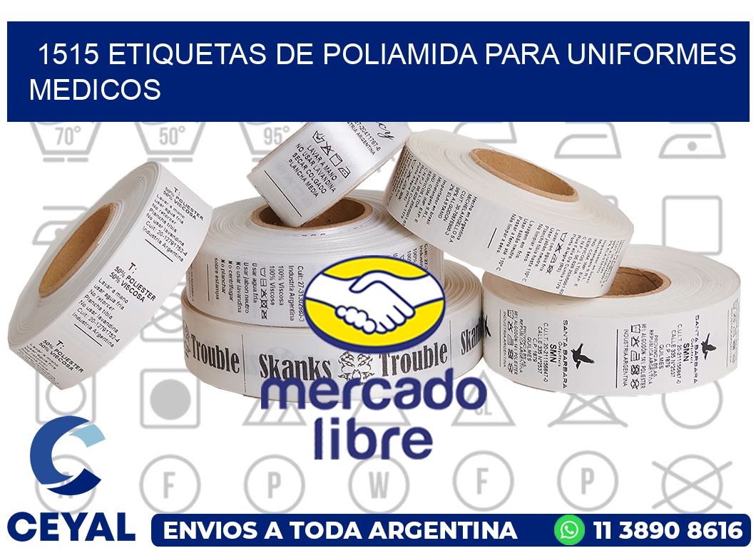 1515 Etiquetas de poliamida para uniformes medicos