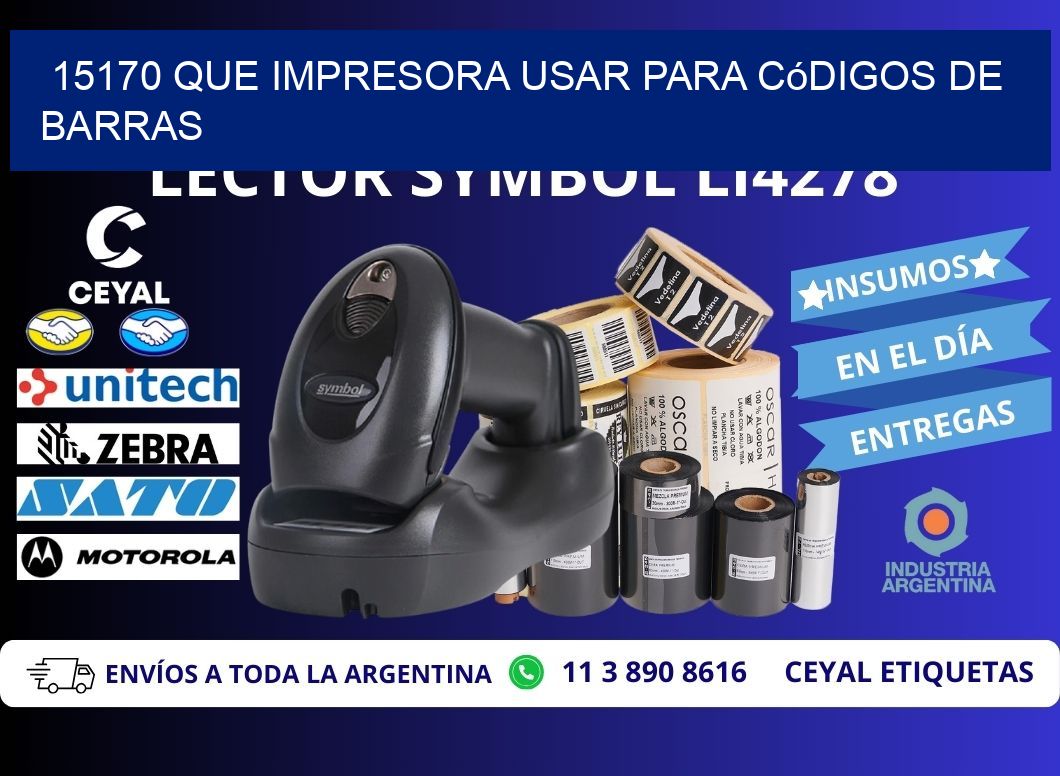 15170 Que impresora usar para códigos de barras