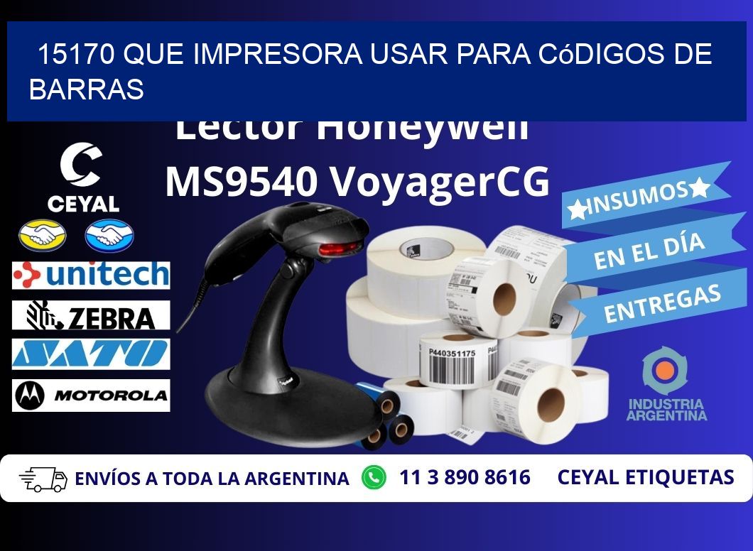 15170 Que impresora usar para códigos de barras
