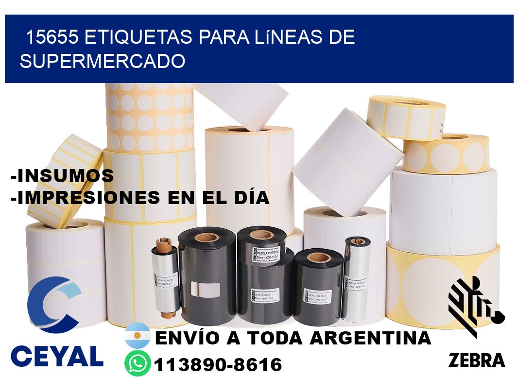 15655 Etiquetas para líneas de supermercado