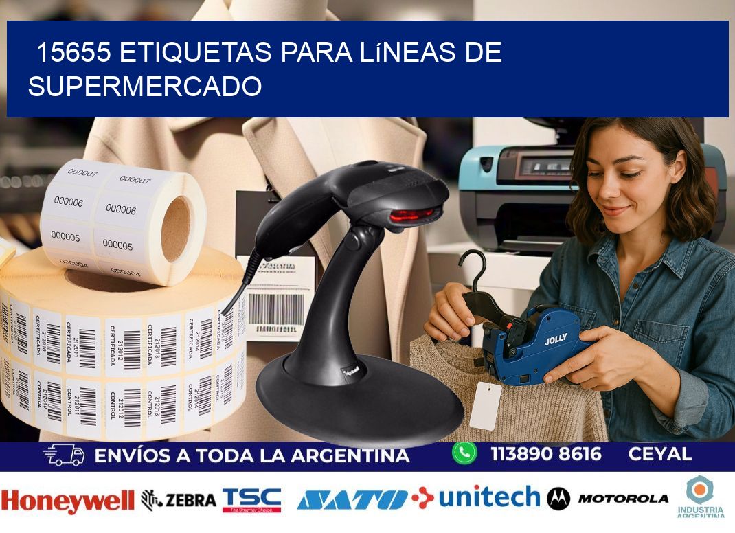 15655 Etiquetas para líneas de supermercado