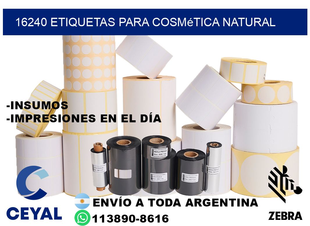 16240 Etiquetas para cosmética natural