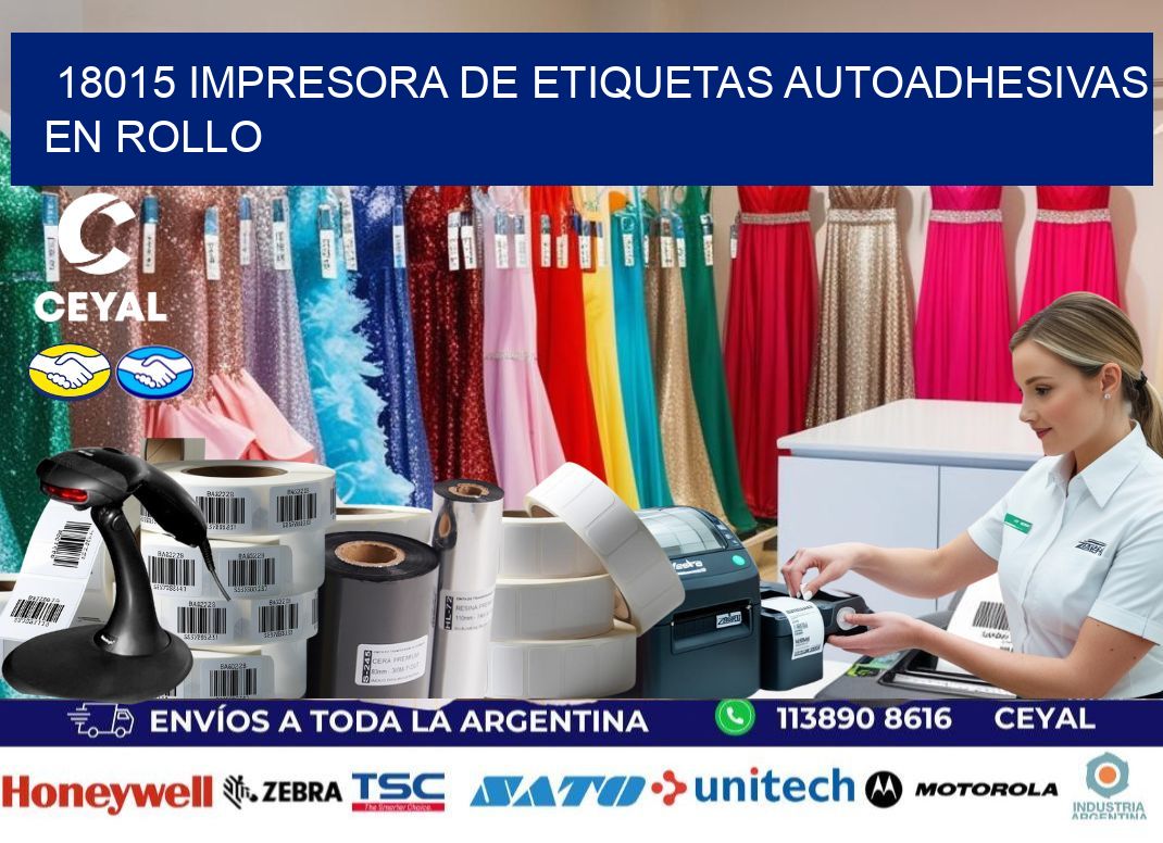 18015 impresora de etiquetas autoadhesivas en rollo
