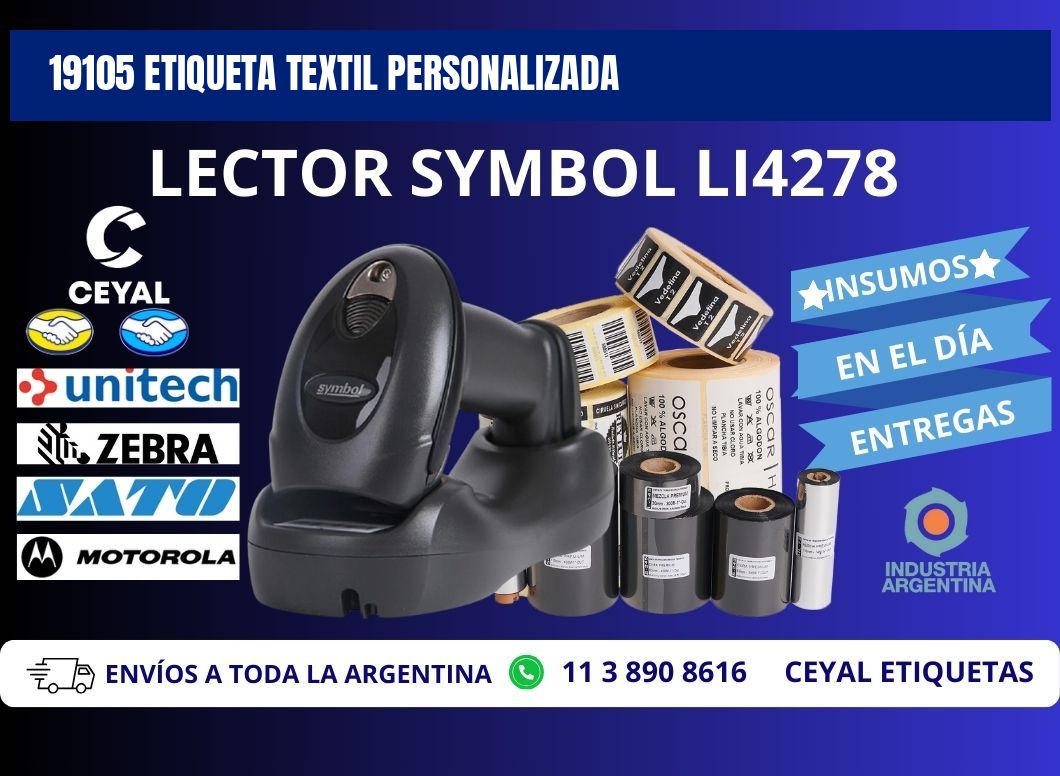 19105 Etiqueta textil personalizada