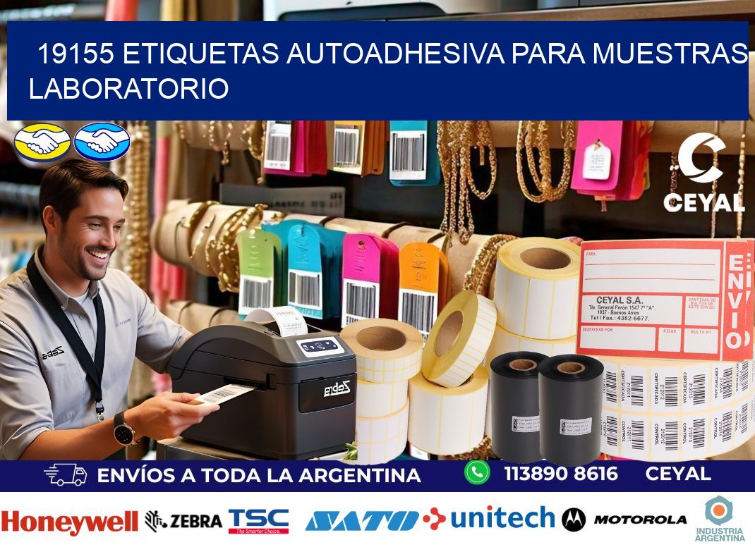 19155 etiquetas autoadhesiva para muestras laboratorio