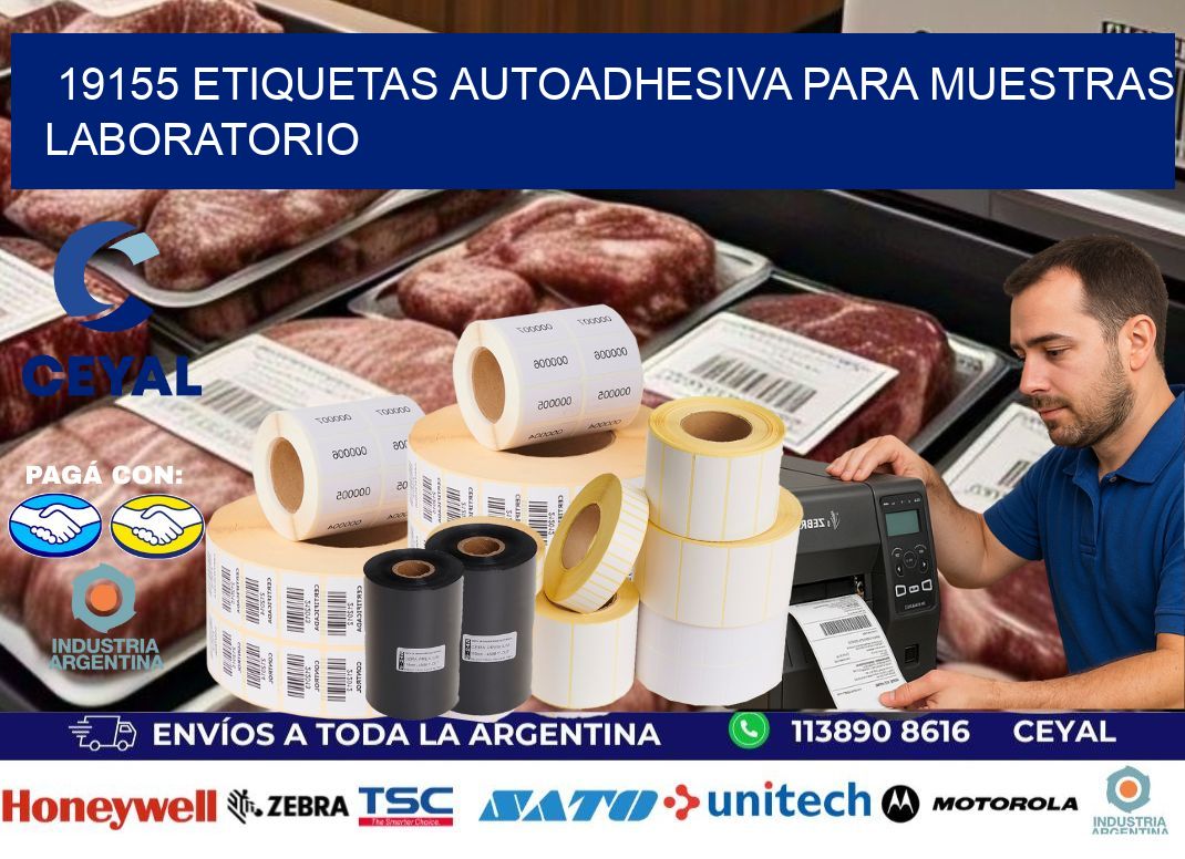19155 etiquetas autoadhesiva para muestras laboratorio