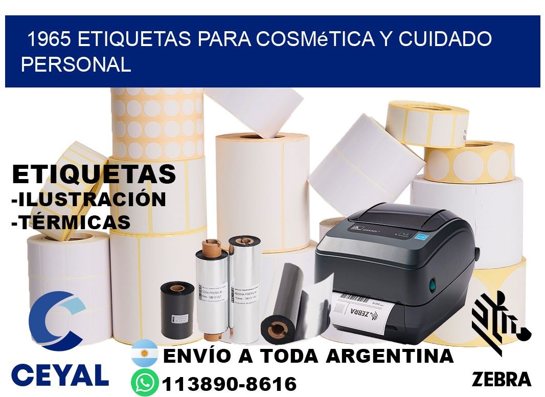 1965 Etiquetas para cosmética y cuidado personal