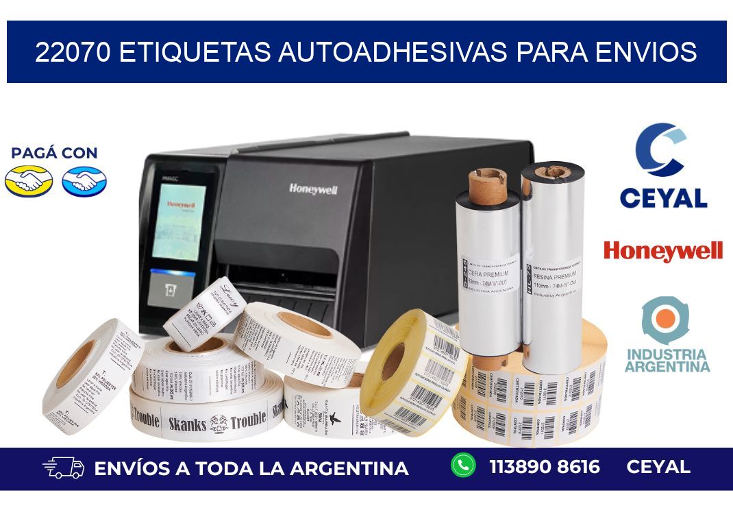 22070 etiquetas autoadhesivas para envios
