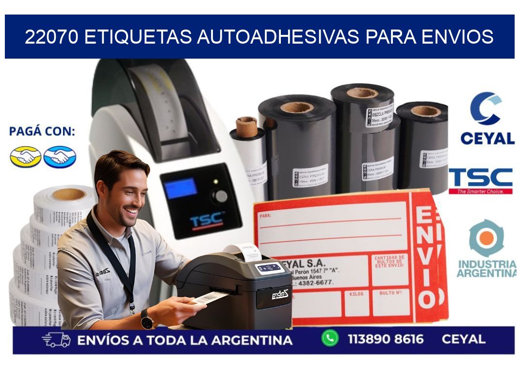 22070 etiquetas autoadhesivas para envios