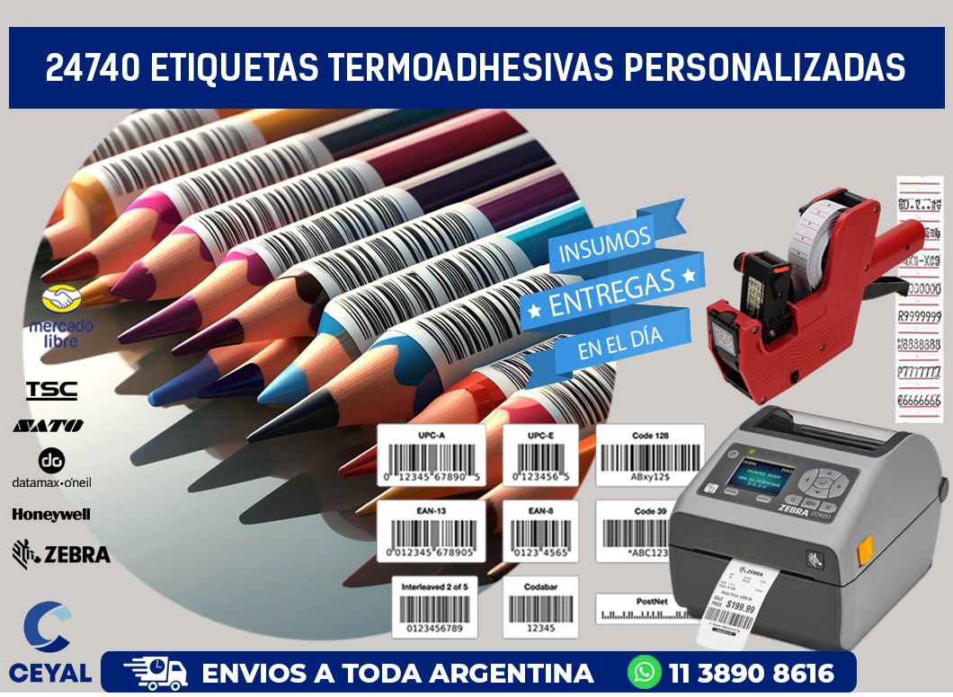 24740 Etiquetas termoadhesivas personalizadas