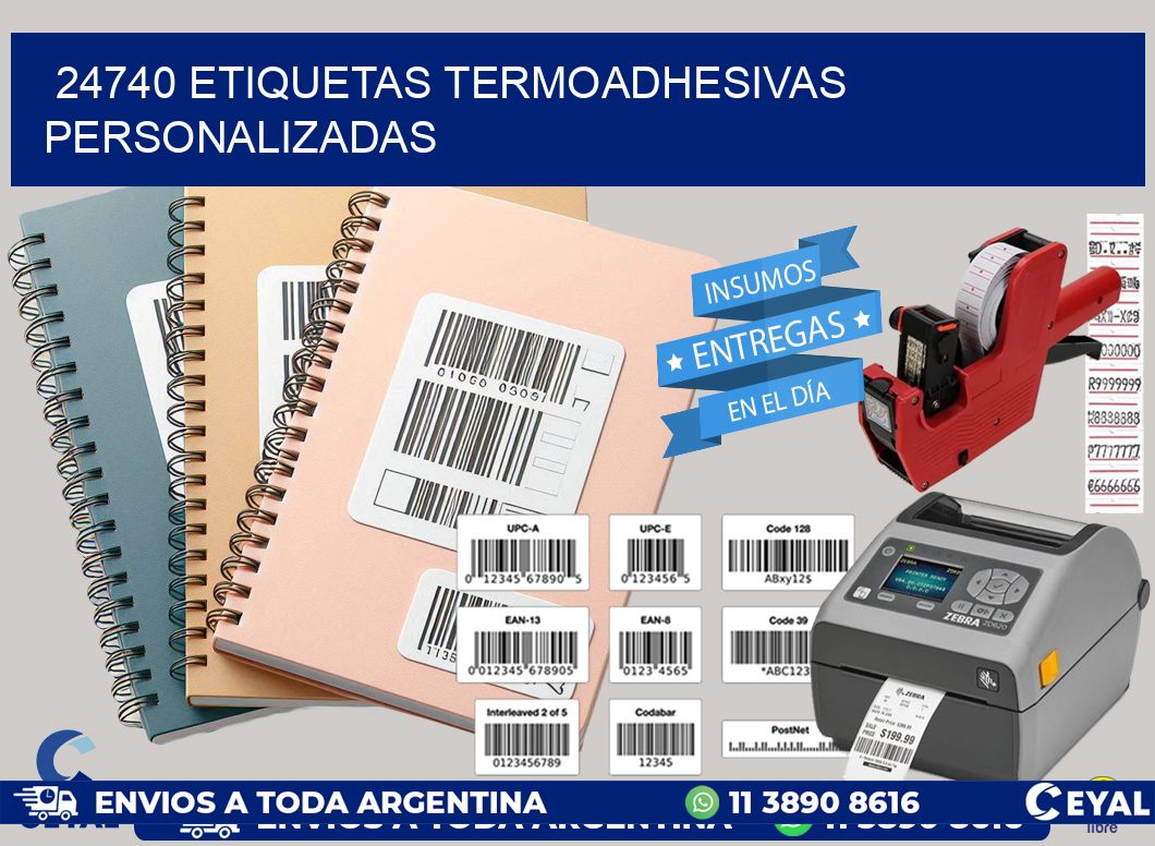24740 Etiquetas termoadhesivas personalizadas