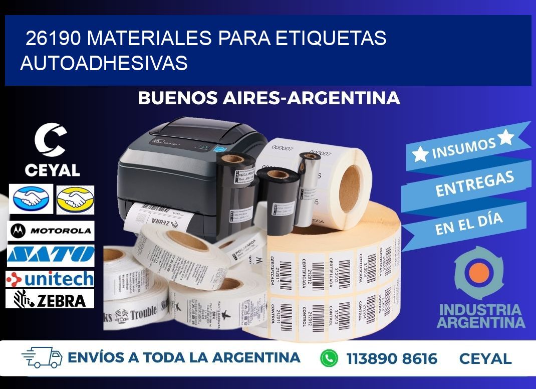 26190 materiales para etiquetas autoadhesivas