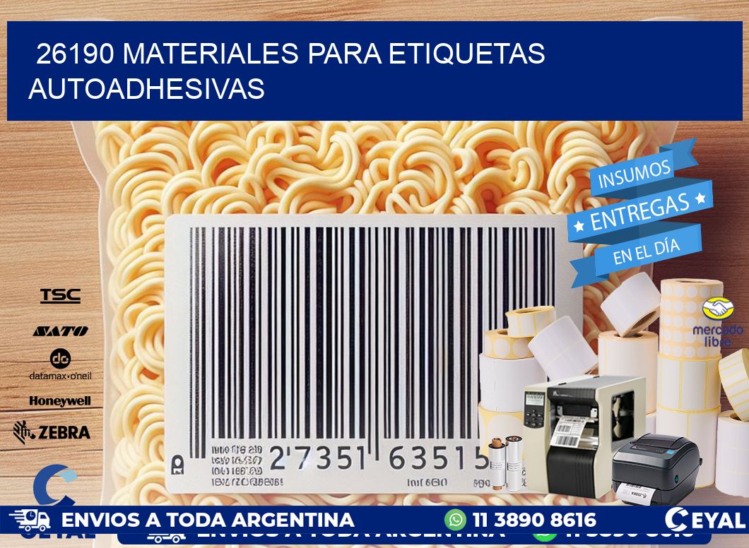 26190 materiales para etiquetas autoadhesivas