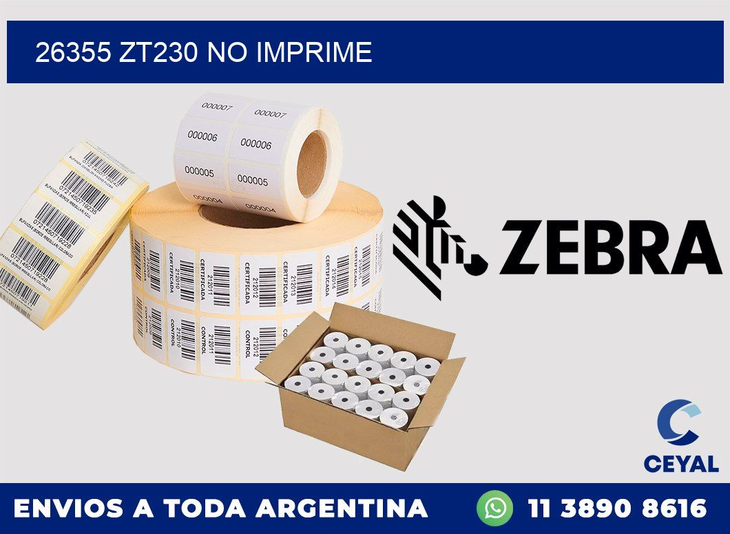 26355 ZT230 no imprime