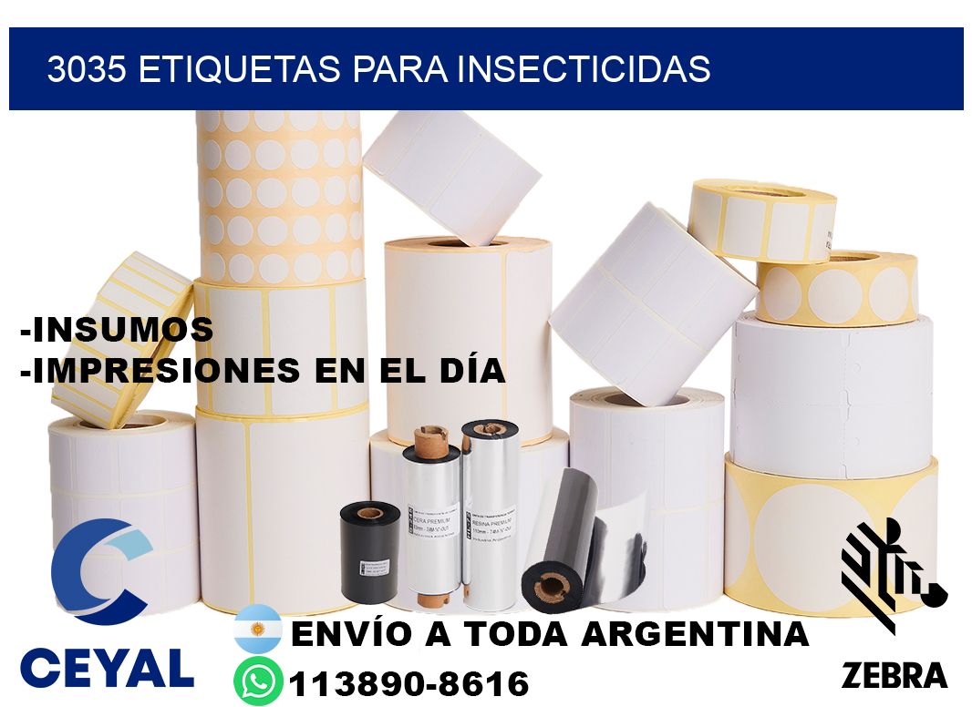 3035 Etiquetas para insecticidas