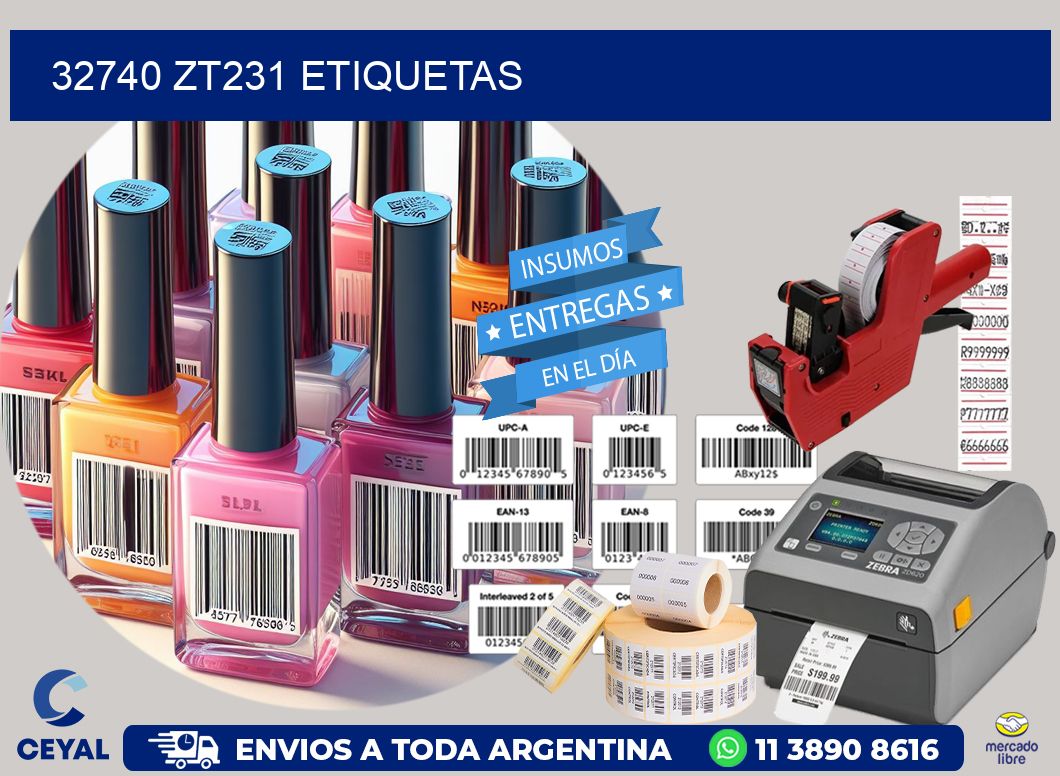 32740 ZT231 etiquetas