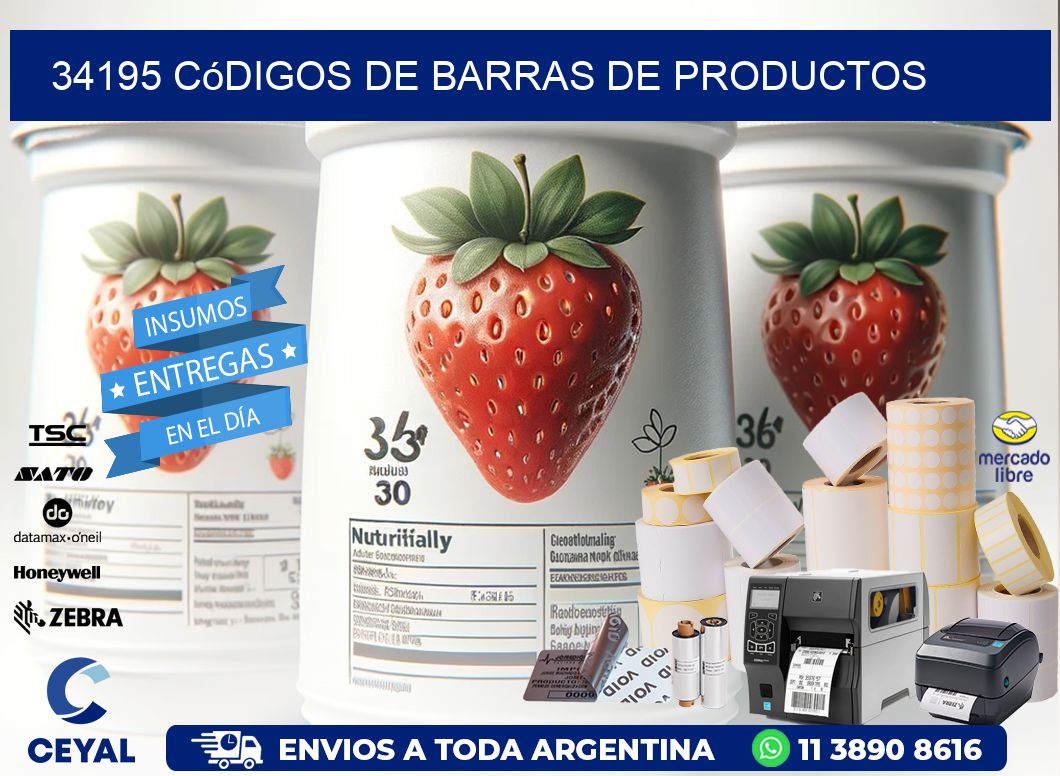 34195 Códigos de barras de productos
