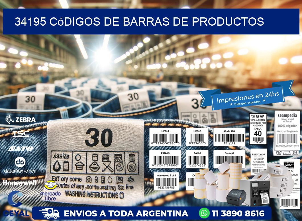 34195 Códigos de barras de productos