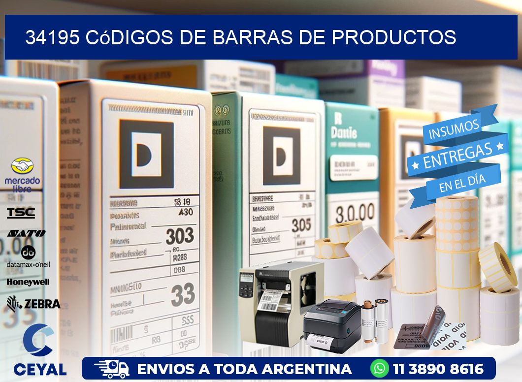 34195 Códigos de barras de productos