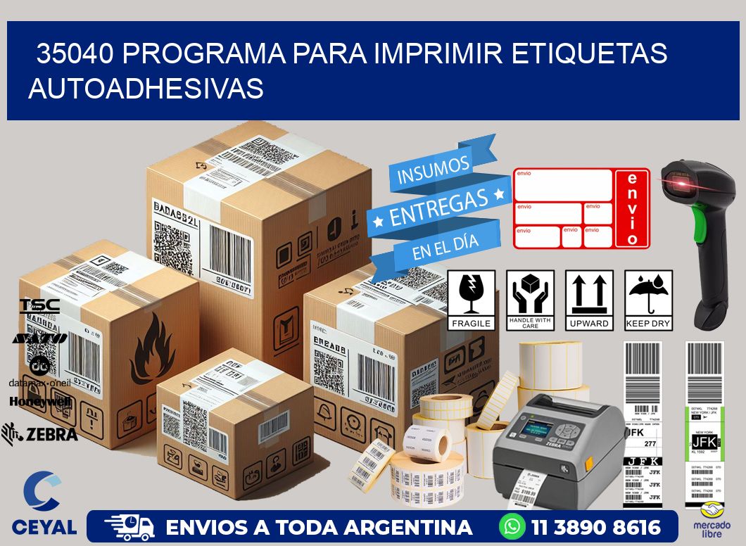 35040 Programa para imprimir etiquetas autoadhesivas