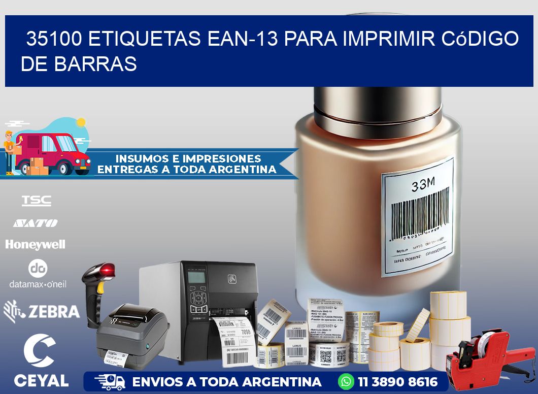 35100 etiquetas ean-13 para imprimir código  de barras