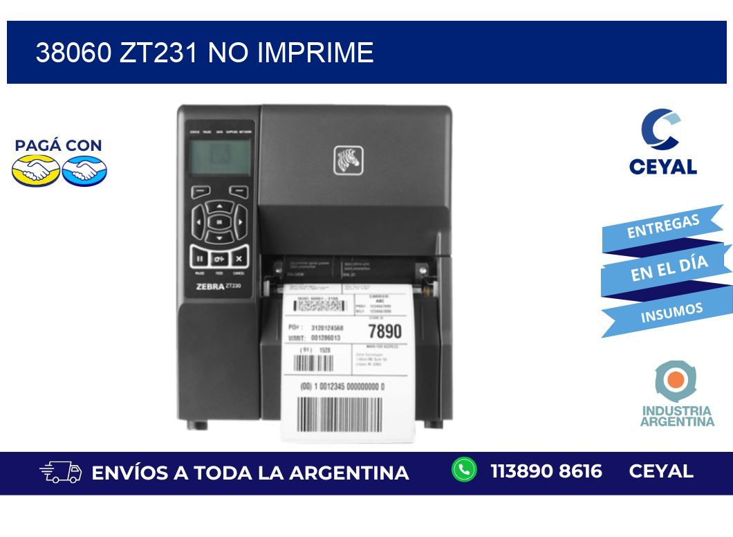 38060 ZT231 no imprime