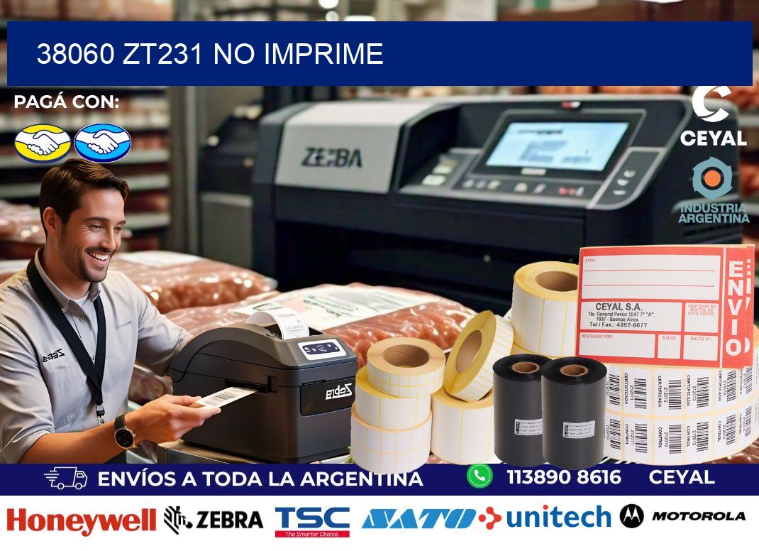 38060 ZT231 no imprime
