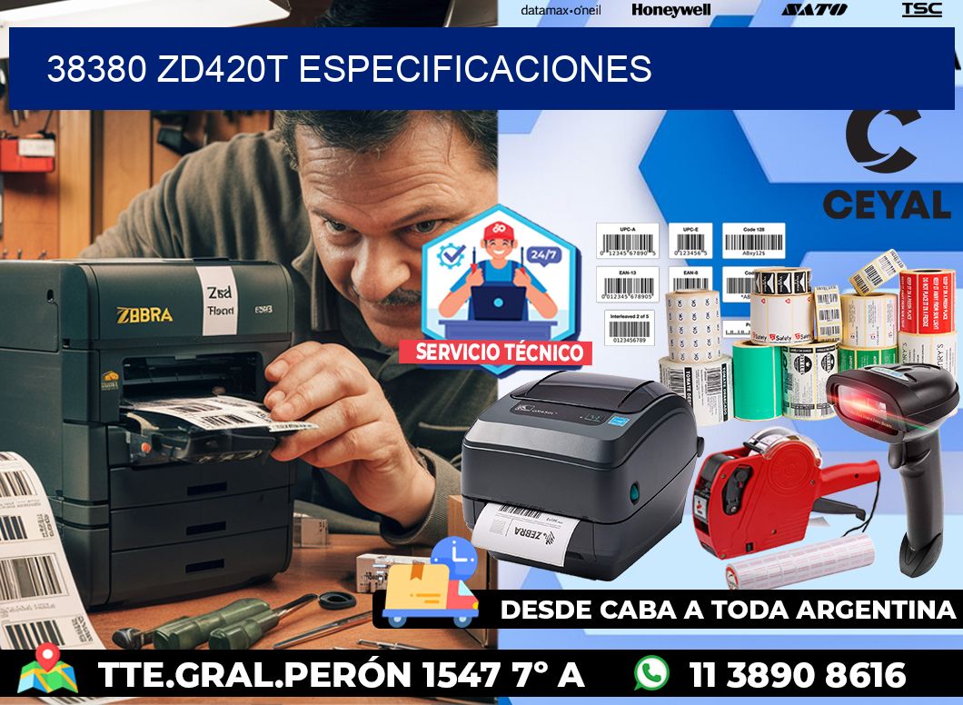 38380 ZD420t especificaciones