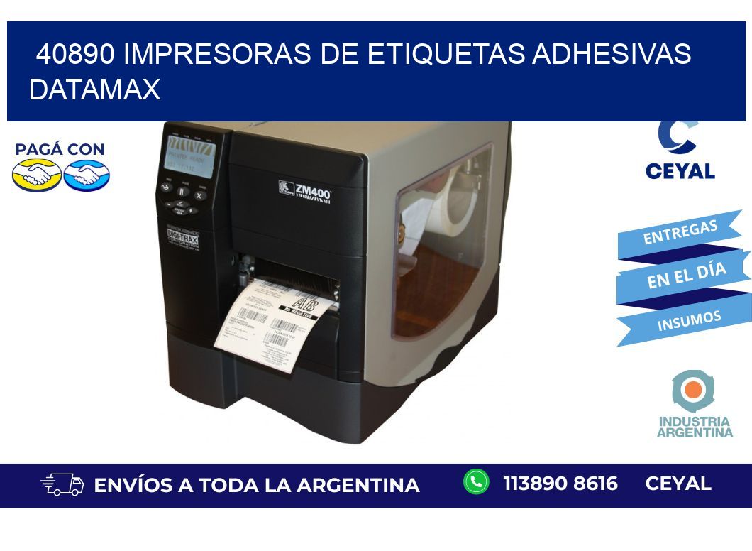 40890 impresoras de etiquetas adhesivas datamax
