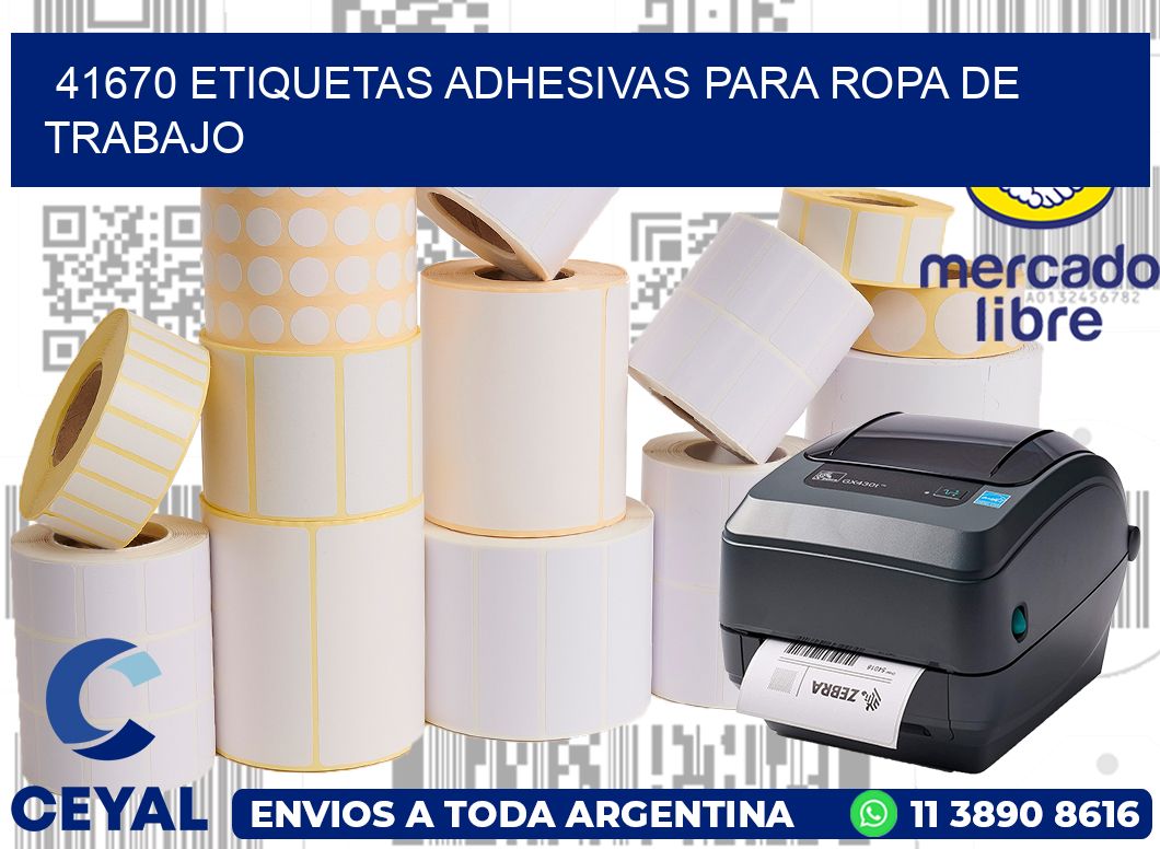 41670 Etiquetas adhesivas para ropa de trabajo