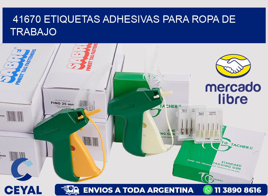41670 Etiquetas adhesivas para ropa de trabajo