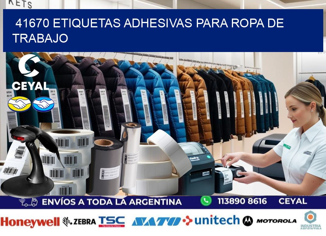 41670 Etiquetas adhesivas para ropa de trabajo