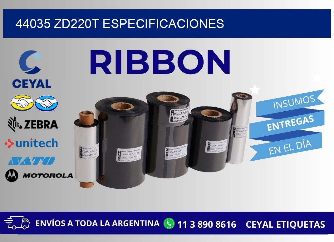 44035 ZD220t especificaciones