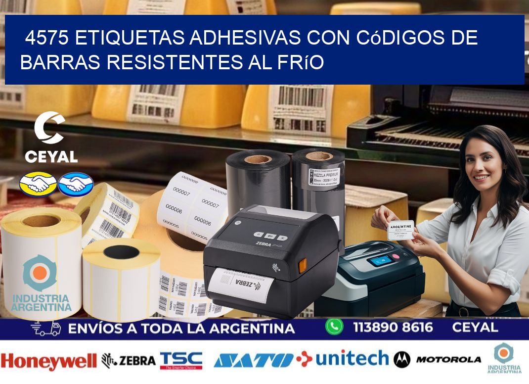 4575 Etiquetas adhesivas con códigos de barras resistentes al frío