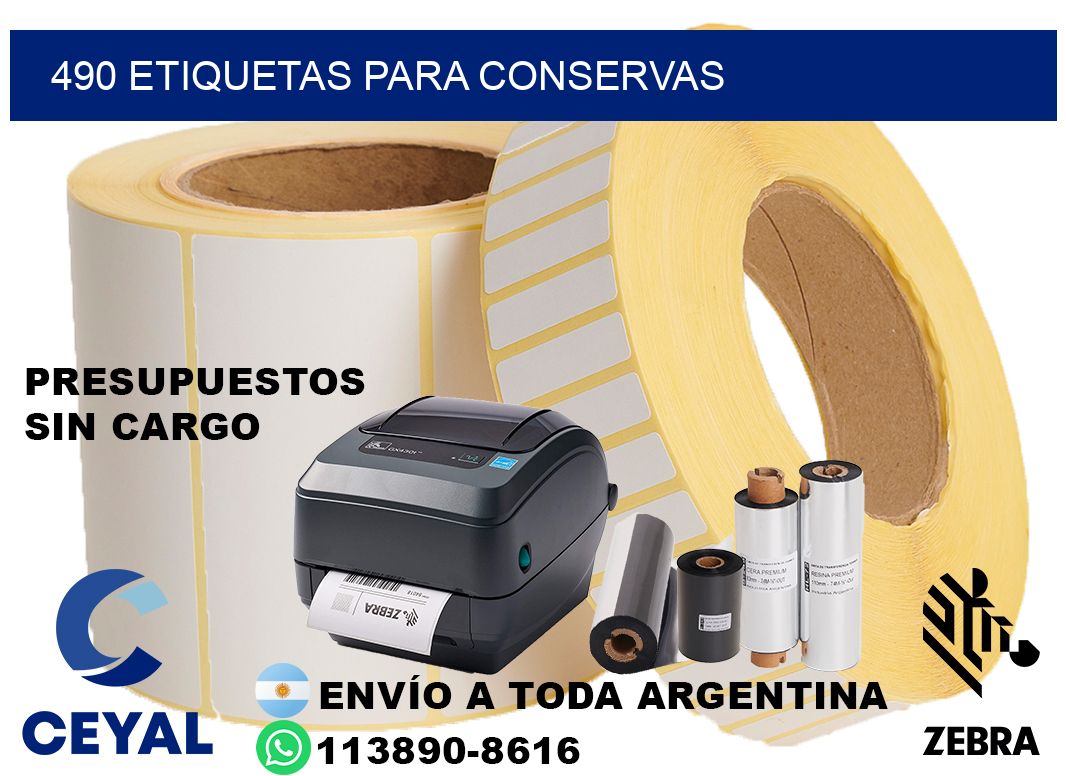 490 Etiquetas para conservas