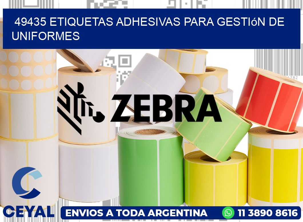 49435 Etiquetas adhesivas para gestión de uniformes