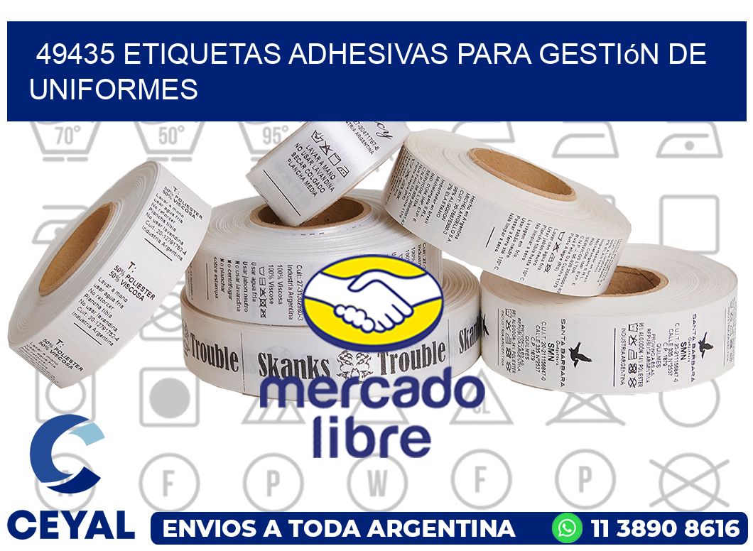 49435 Etiquetas adhesivas para gestión de uniformes